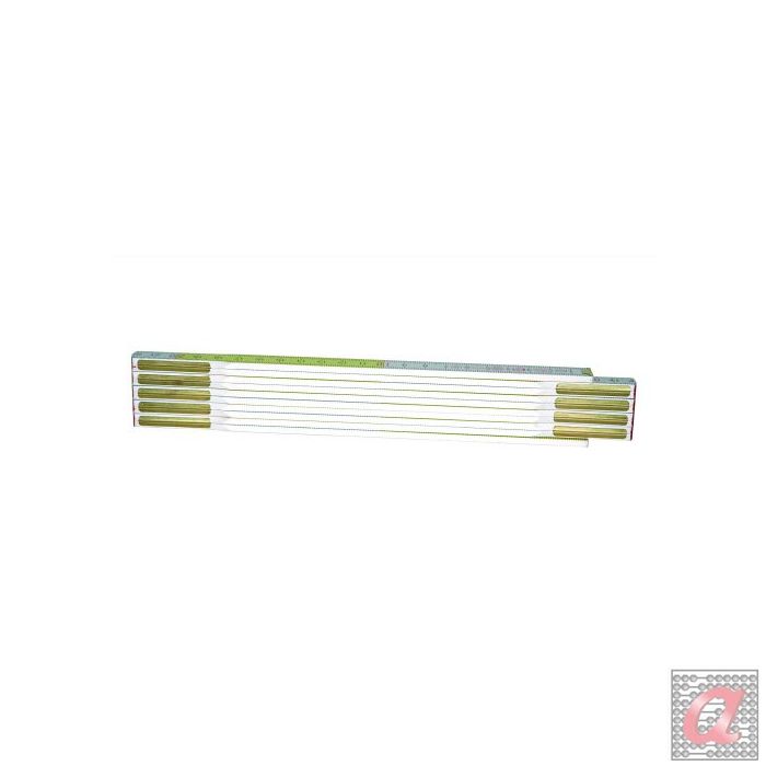 Metro plegable de Madera 2m (Amarillo/Blanco)