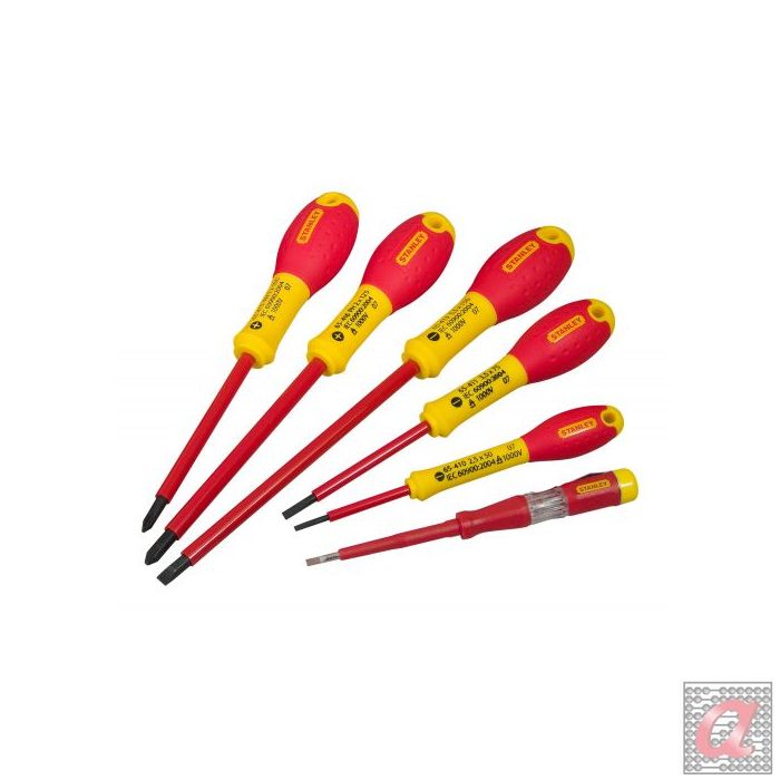 Juego de destornilladores de electricista aislados FATMAX® de 6 Piezas Plana/Phillips