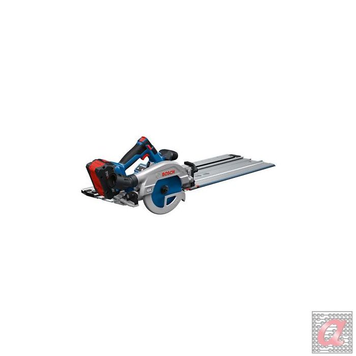 Sierra circular a batería GKS 18V-57-2 GX Professional. Guía paralela, disco Expert for Wood 36 D. Carril de corte transversal FSN 440 X. Incluye caja de Cartón