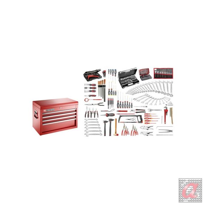 Selección mantenimiento industrial 200 herramientas - cofre 4 cajones