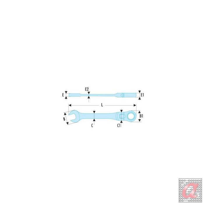 467F - Clés mixtes à cliquet articulées en pouces - RFID