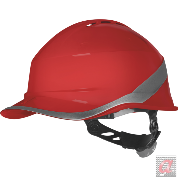 CASCO DE OBRA VENTILADO FORMA DE GORRA DE BASEBALL - AJUSTABLE POR SISTEMA ROTOR