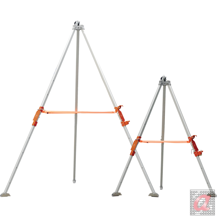 TRÍPODE TELESCOPICO DE ALUMINIO, REGULABLE DE 1,20 à 1,97 M + 3 PUNTOS DE ANCLAJE CENTRALES