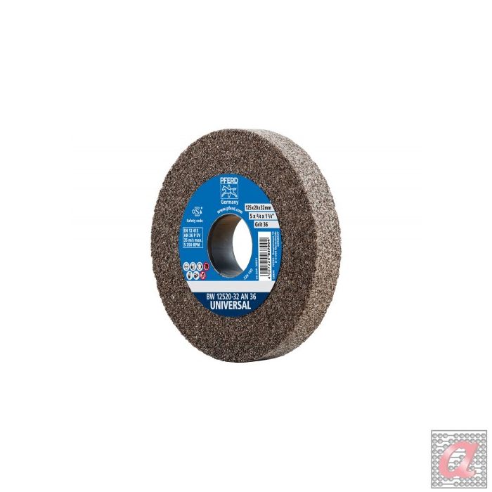 Muela abrasiva Ø 125x20 mm, agujero Ø 32 mm A36 para trabajos de desgaste universal