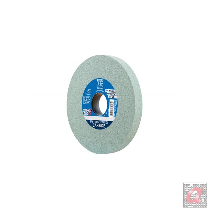 Muela abrasiva Ø 150x16 mm, agujero Ø 32 mm SiC120 para materiales duros, por ejemplo, metal duro