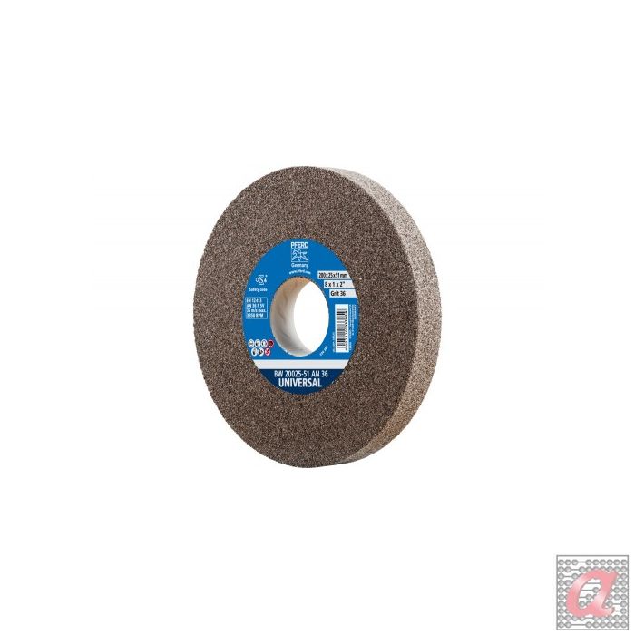 Muela abrasiva Ø 200x25 mm, agujero Ø 51 mm A36 para trabajos de desgaste universal