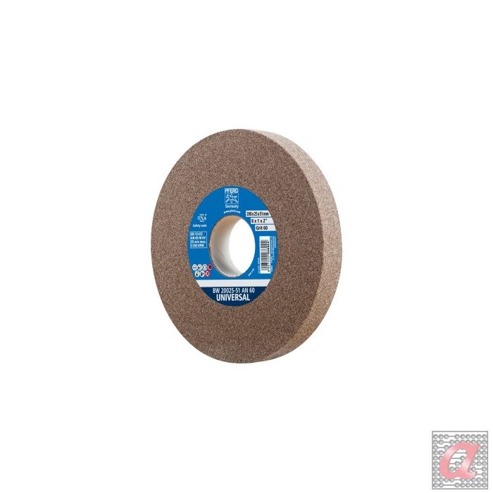 Muela abrasiva Ø 200x25 mm, agujero Ø 51 mm A60 para trabajos de desgaste universal