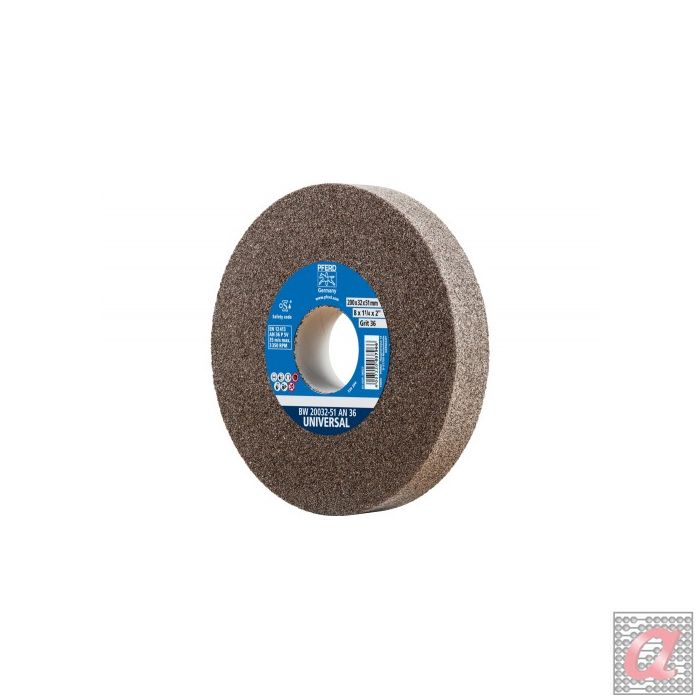 Muela abrasiva Ø 200x32 mm, agujero Ø 51 mm A36 para trabajos de desgaste universal