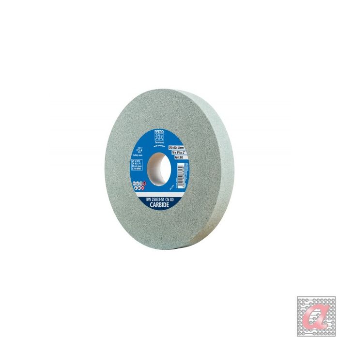 Muela abrasiva Ø 250x32 mm, agujero Ø 51 mm SiC80 para materiales duros, por ejemplo, metal duro