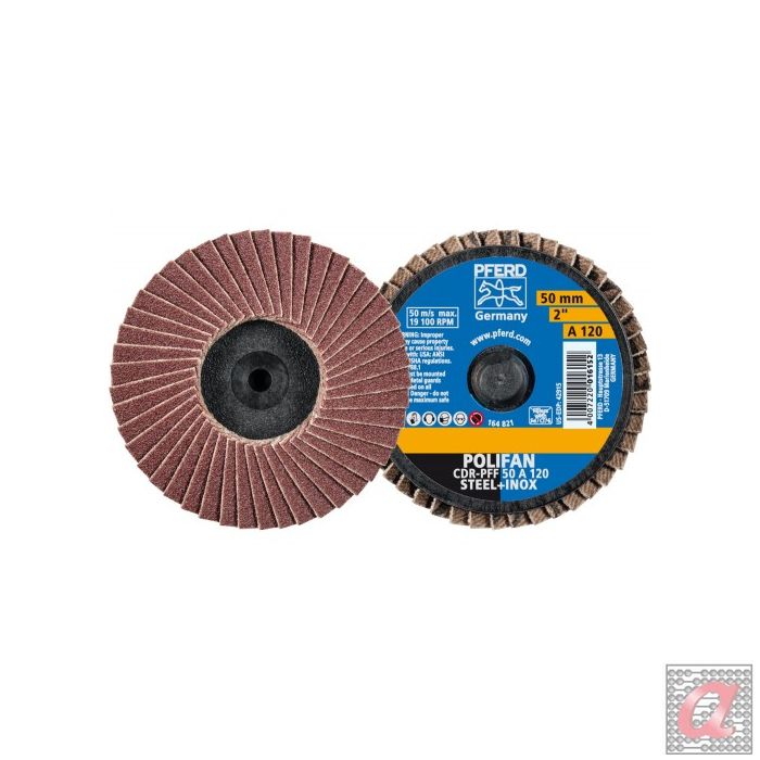 Mini-POLIFAN COMBIDISC, corindón CDR Ø 50 mm A120 para aplicaciones universales