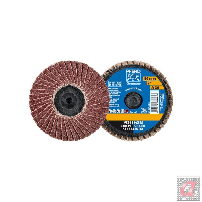 Mini-POLIFAN COMBIDISC, corindón CDR Ø 50 mm A80 para aplicaciones universales