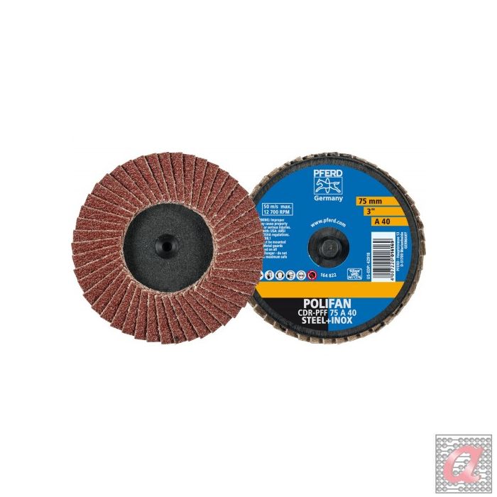 Mini-POLIFAN COMBIDISC, corindón CDR Ø 75 mm A40 para aplicaciones universales