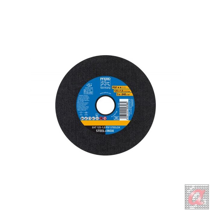 Disco de corte EHT 125x1,0x22,23 mm recto línea universal PSF STEELOX para acero/acero inoxidable (10)