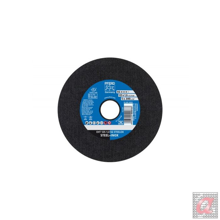 Disco de corte EHT 125x1,0x22,23 mm recto línea alto rendimiento SG STEELOX para acero/acero inoxidable (5)