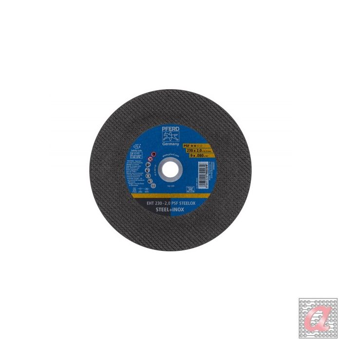 Disco de corte EHT 230x2,0x22,23 mm recto línea universal PSF STEELOX para acero/acero inoxidable