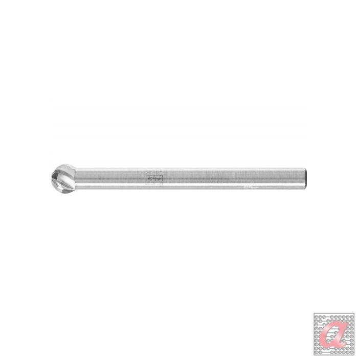 Fresa de metal duro de alto rendimiento INOX esférica KUD Ø 04x03 mm, mango Ø 3 mm, para acero inoxidable