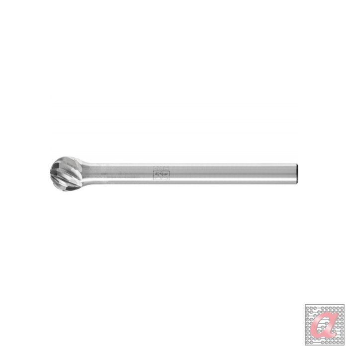 Fresa de metal duro de alto rendimiento INOX esférica KUD Ø 05x04 mm, mango Ø 3 mm, para acero inoxidable