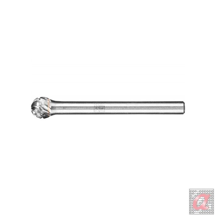 Fresa de metal duro de alto rendimiento esférica KUD Ø 05x04 mm, mango Ø 3 mm, TITANIUM para titanio