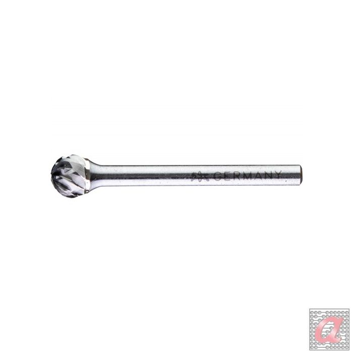 Fresa de metal duro de alto rendimiento ALLROUND esférica KUD Ø 06x05 mm, mango Ø 3 mm, basto universal