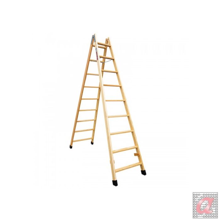 LD | Escalera doble subida de madera