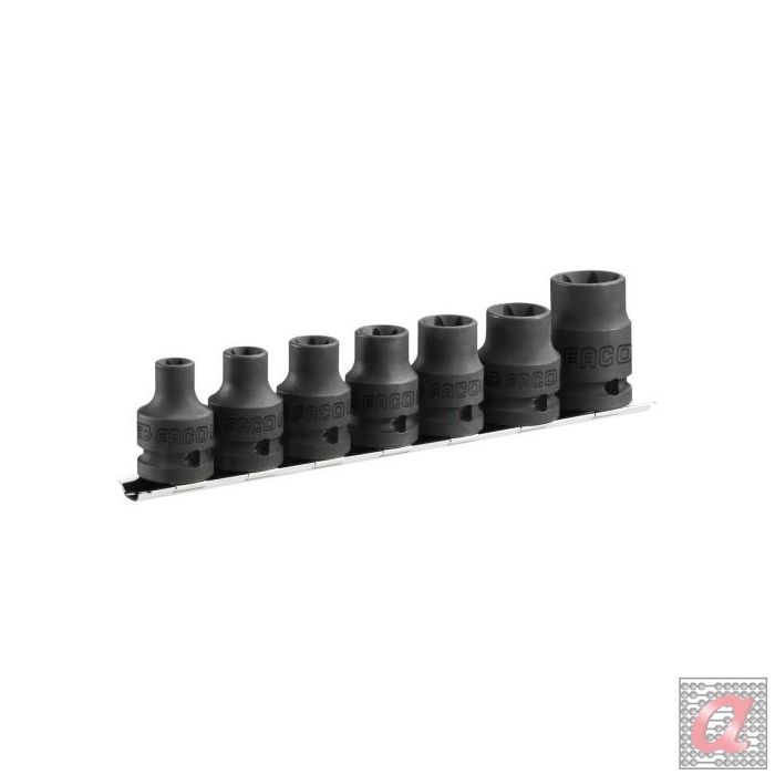 Juego de 7 vasos impacto Torx® 1/2