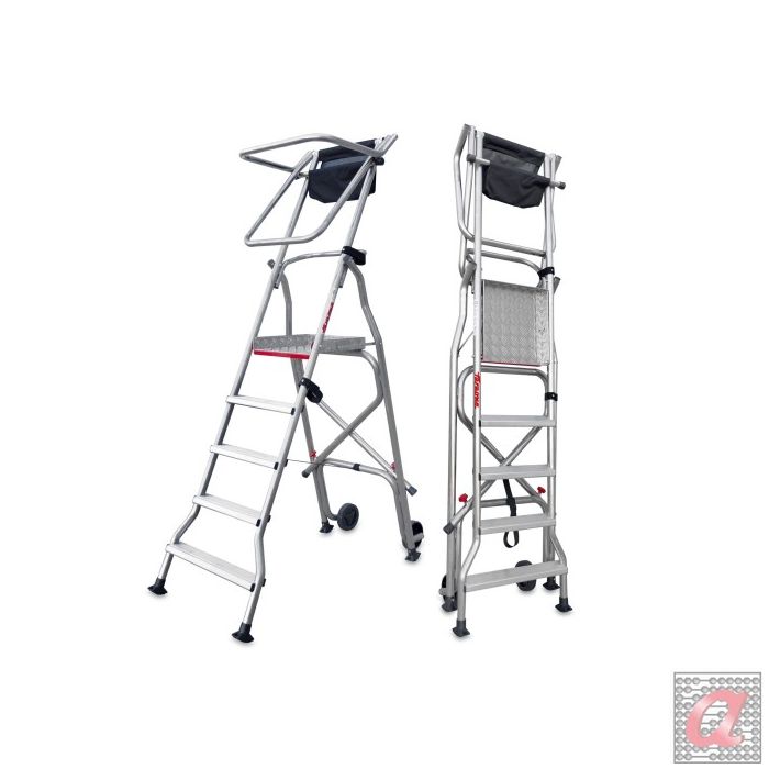 PL | Escalera plegable con amplia plataforma de trabajo