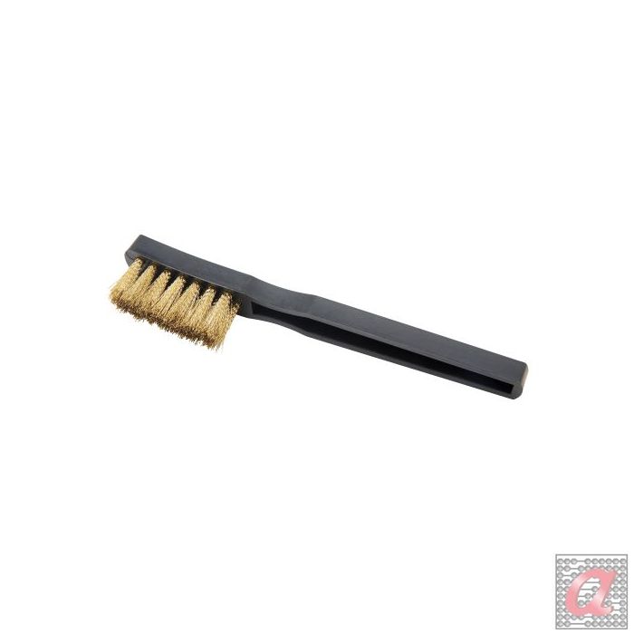 Cepillo manual limpiabujías con mango plástico, alambre de latón ondulado / 50805L