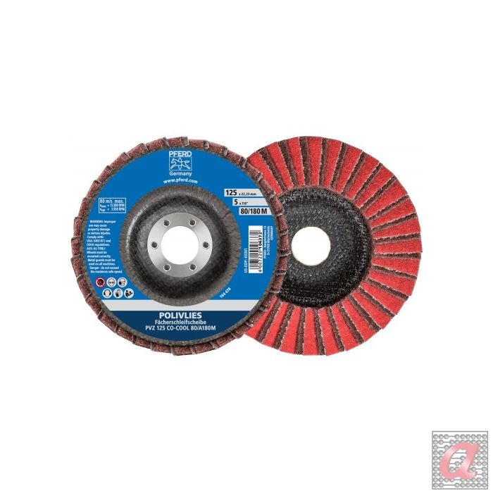 Disco de láminas POLIVLIES PVZ cerámica Ø 115 mm agujero 22,23 mm CO-COOL120/A240F para lijado fino