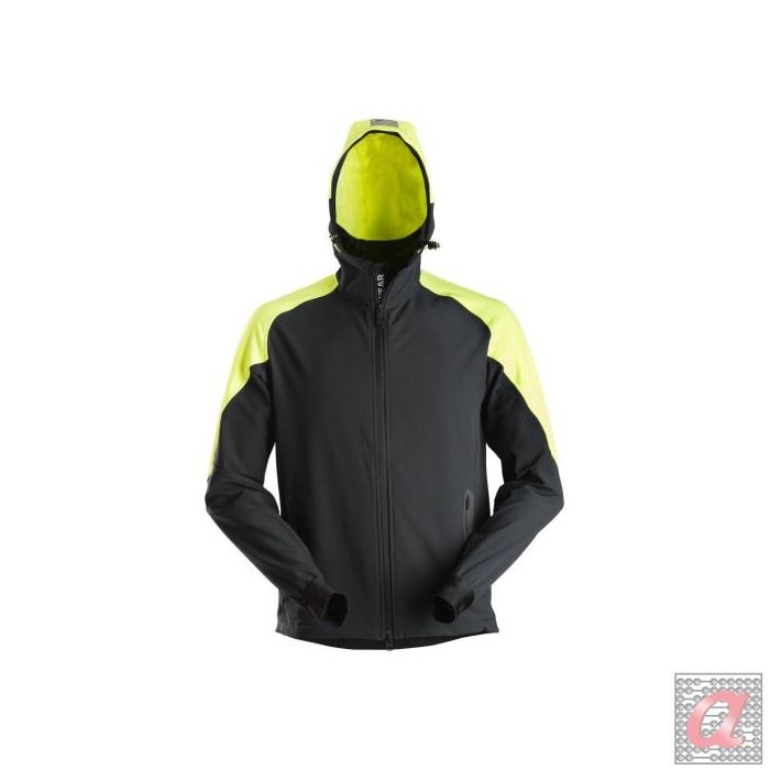 Sudadera fluorescente con capucha y cremallera FlexiWork 8025 Azul