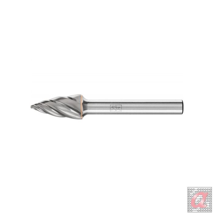 Fresa de metal duro de alto rendimiento ALU ojival SPG Ø 10x20 mm, mango Ø 6 mm, para aluminio/metales no férricos