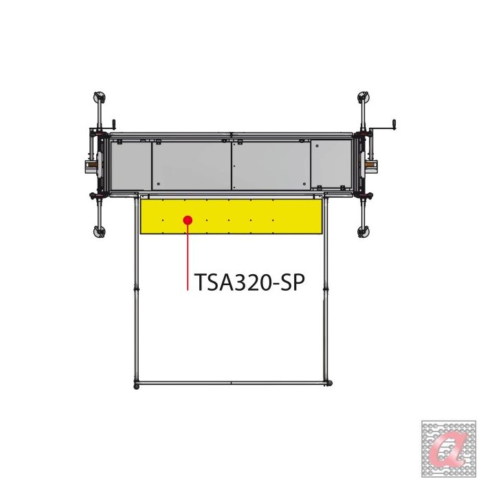 TSA320-SP | Panel lateral ajustable apoyado en el vehículo