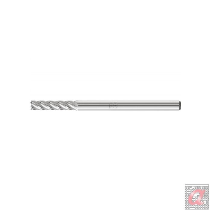 Fresa de metal duro de alto rendimiento INOX forma cilíndrica ZYAS dentado frontal Ø 03x13 mm, mango Ø 3 mm, acero inoxidable