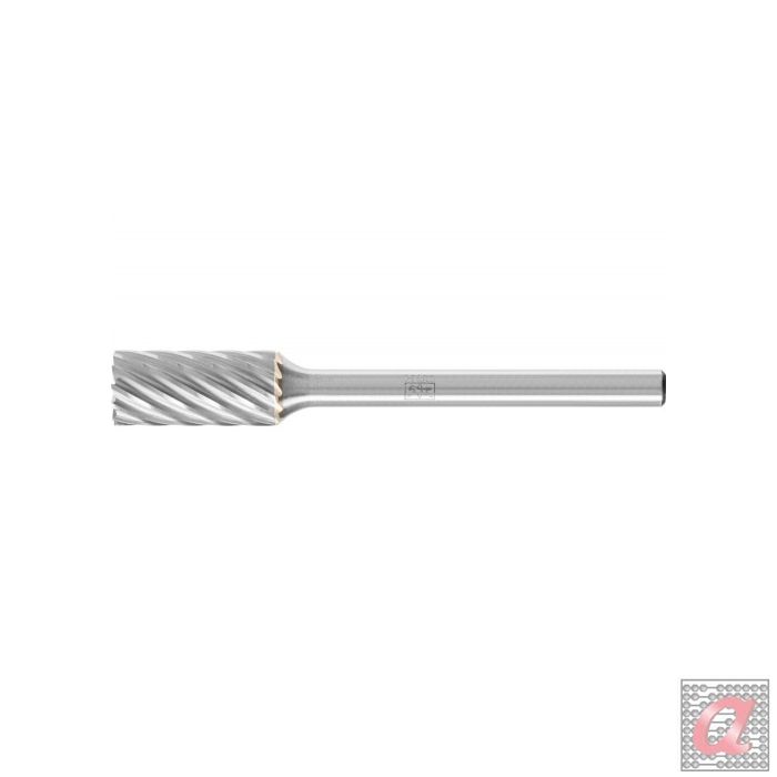 Fresa de metal duro de alto rendimiento INOX forma cilíndrica ZYAS dentado frontal Ø 06x13 mm, mango Ø 3 mm, acero inoxidable