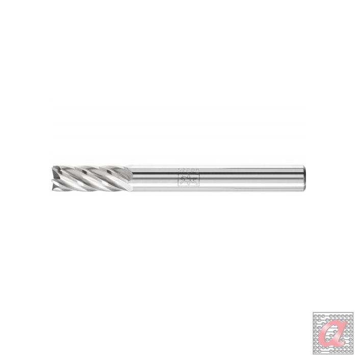 Fresa de metal duro de alto rendimiento INOX forma cilíndrica ZYAS dentado frontal Ø 06x16 mm, mango Ø 6 mm, acero inoxidable