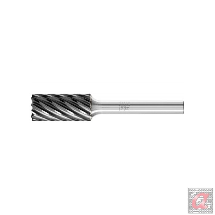 Fresa de metal duro de alto rendimiento INOX forma cilíndrica ZYAS dentado frontal Ø 12x25 mm, mango Ø 6 mm, HICOAT acero